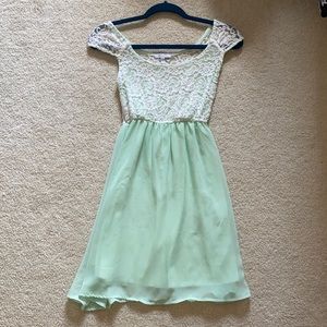 Delia’s Mint and White Lace Dress Size XS